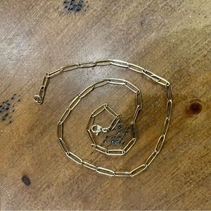 16 inch gold paperclip chain